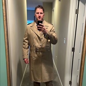 Vintage Men's Tan Trench Coat